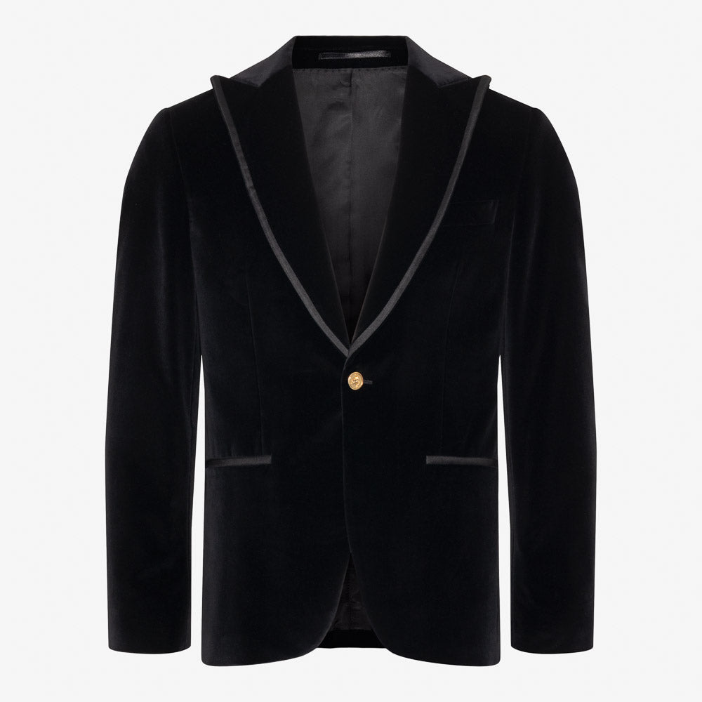 Not My First Velour Cocktail Jacket - Pitch Black