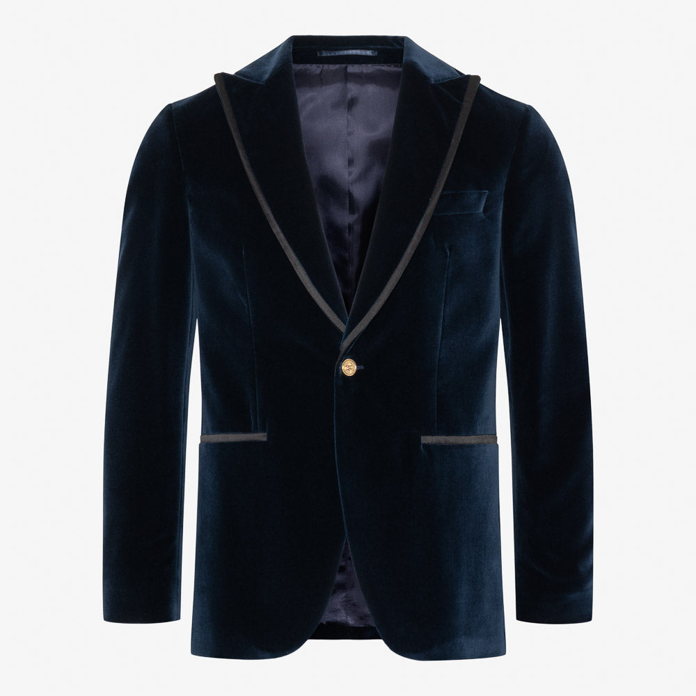 Not My First Velour Cocktail Jacket - Smooth Navy