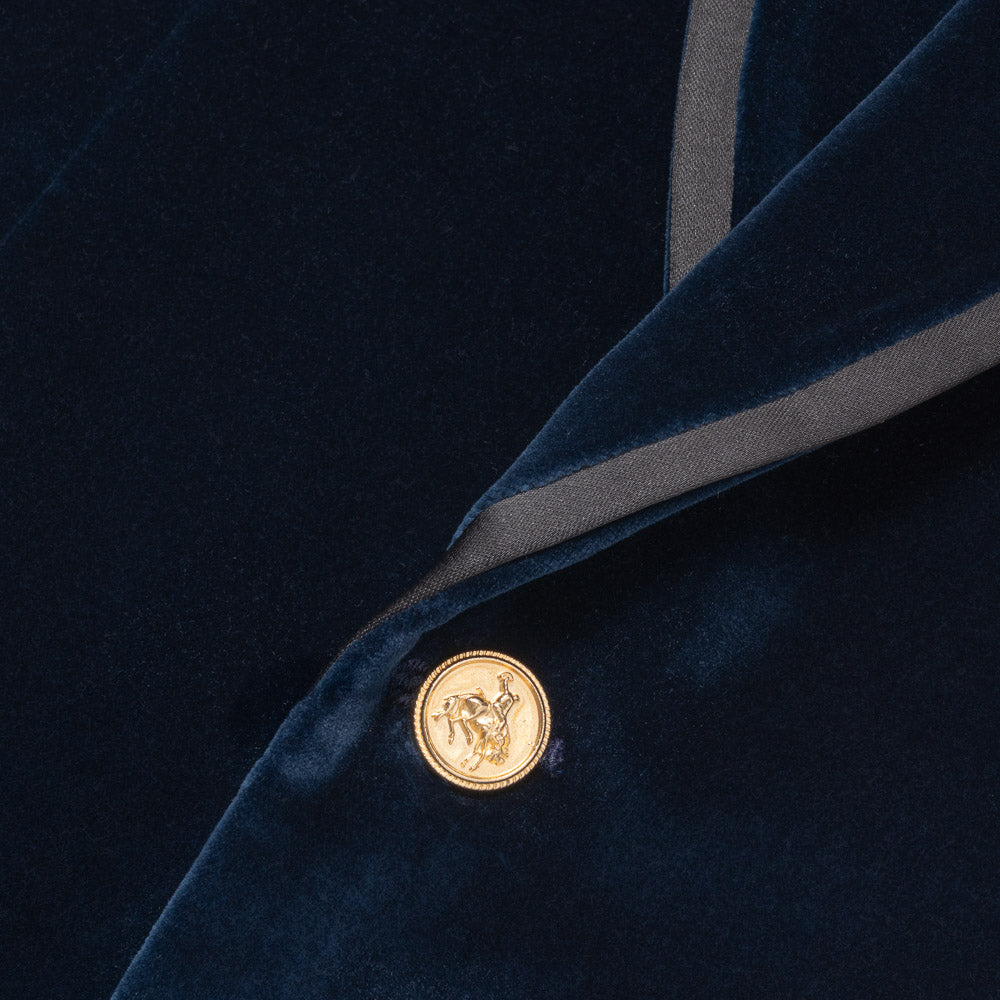 Not My First Velour Cocktail Jacket - Smooth Navy