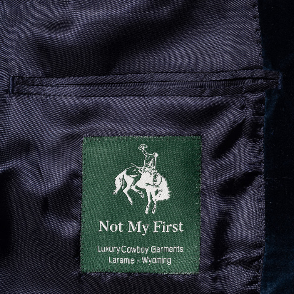 Not My First Velour Cocktail Jacket - Smooth Navy
