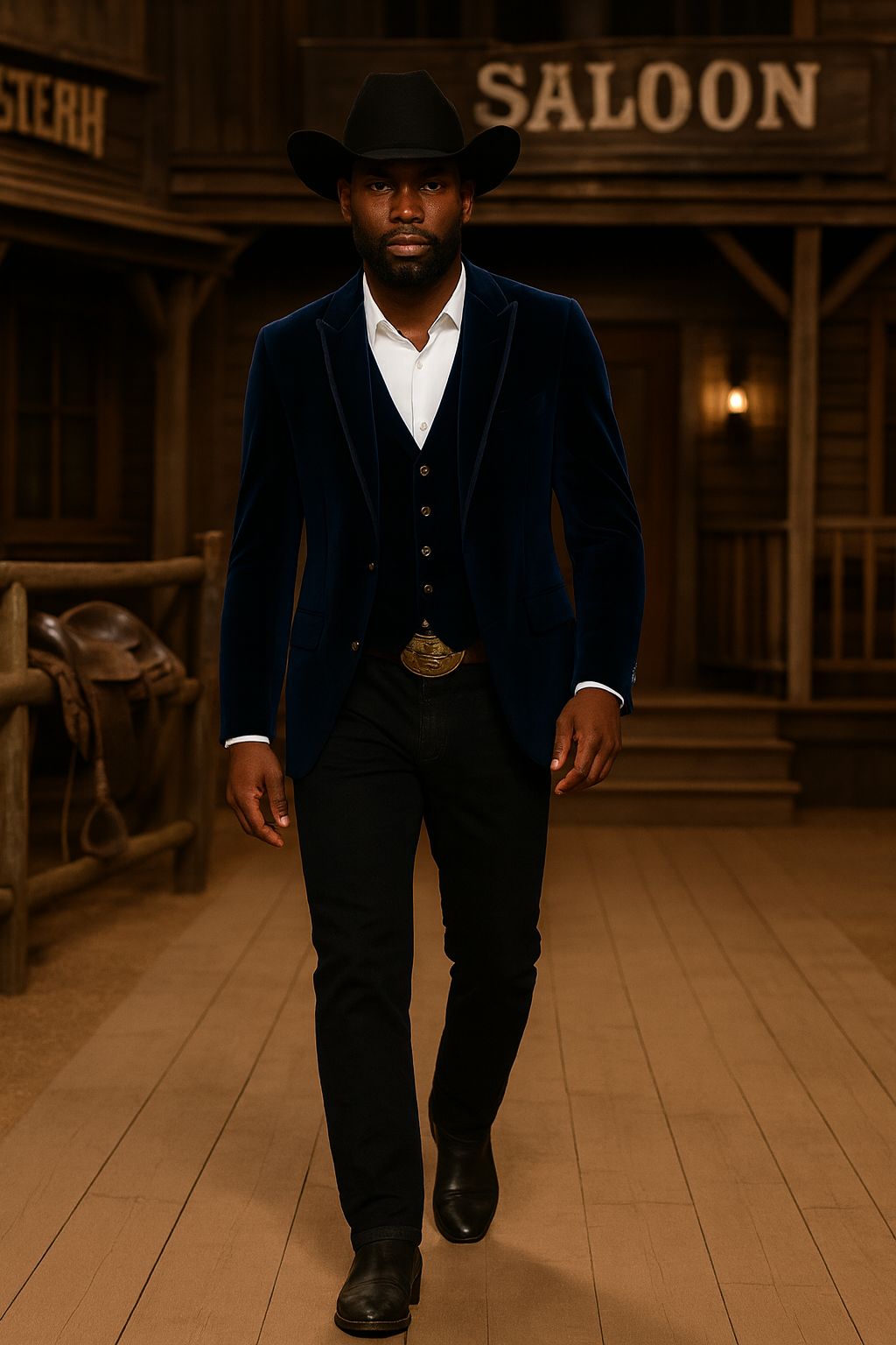 Not My First Velour Cocktail Jacket - Smooth Navy