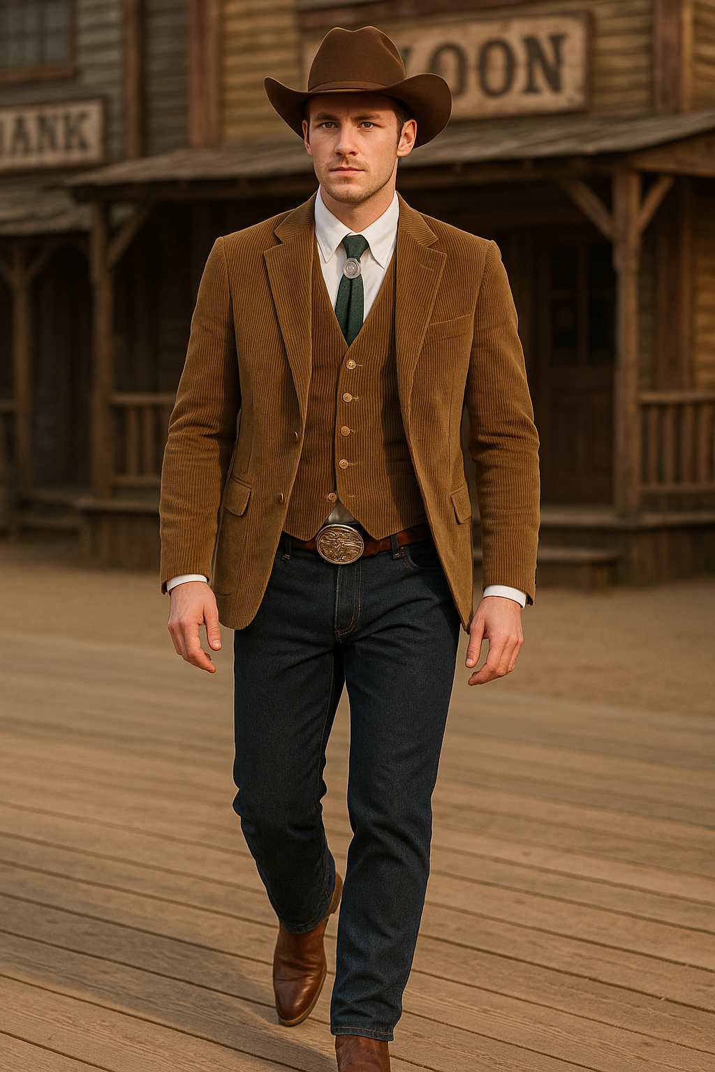 Not My First Corduroy Vest - Magical Brown