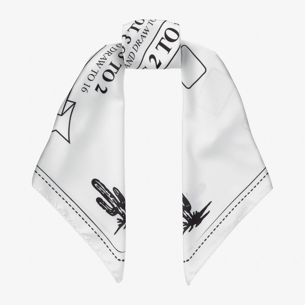 Gambling Scarf - Snowy White