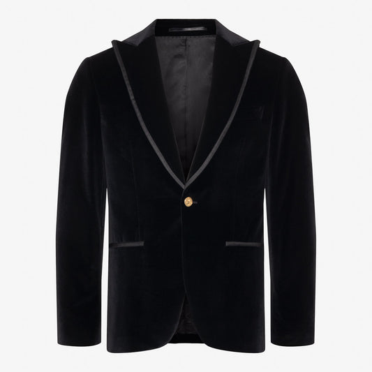 Not My First Velour Cocktail Jacket - Pitch Black