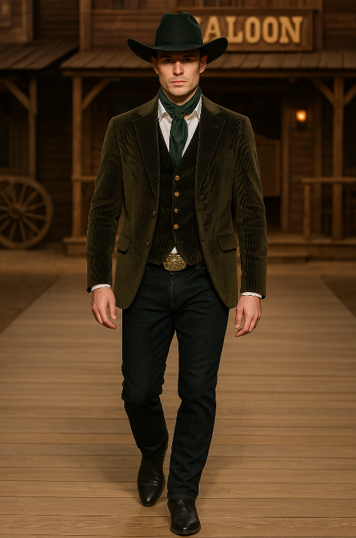 Not My First Corduroy Blazer - Forest Green