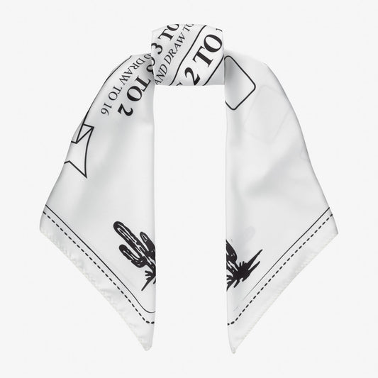 Gambling Scarf - Snowy White