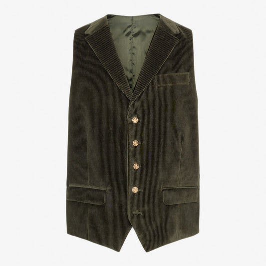 Not My First Corduroy Vest - Forest Green